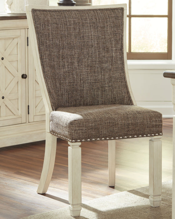 Bolanburg - White / Brown / Beige - Dining UPH Side Chair