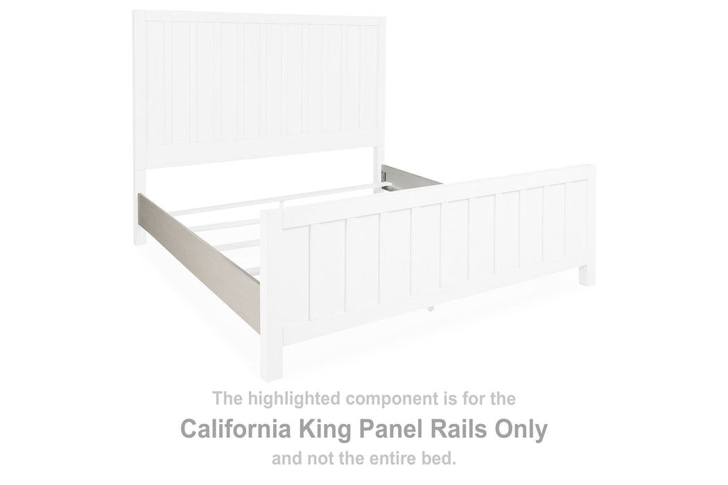 Shaybrock - Antique White - California King Panel Rails