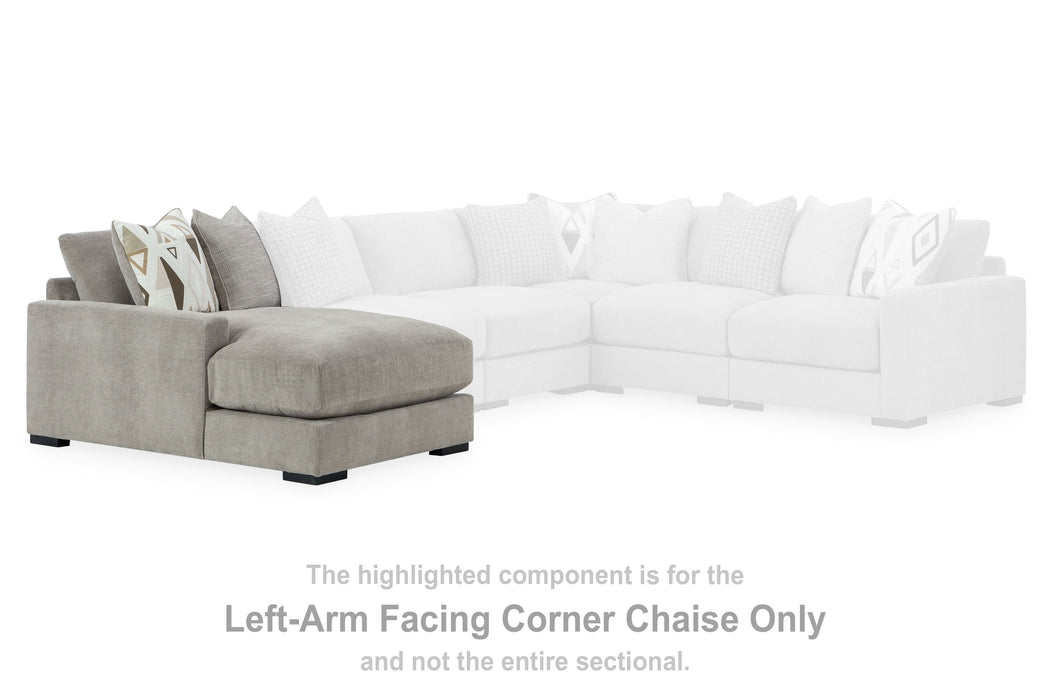 Aslan Court - Pebble - Laf Corner Chaise