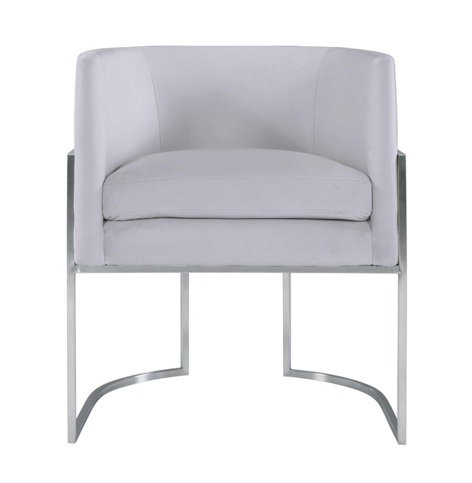 Giselle - Velvet Dining Chair Silver Leg