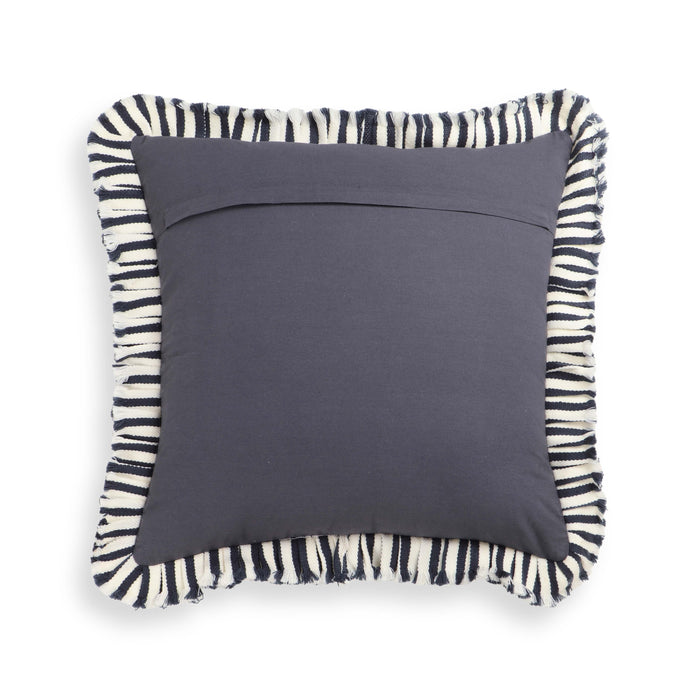 Alessia - Striped Ruffle 20" Square Accent Pillow