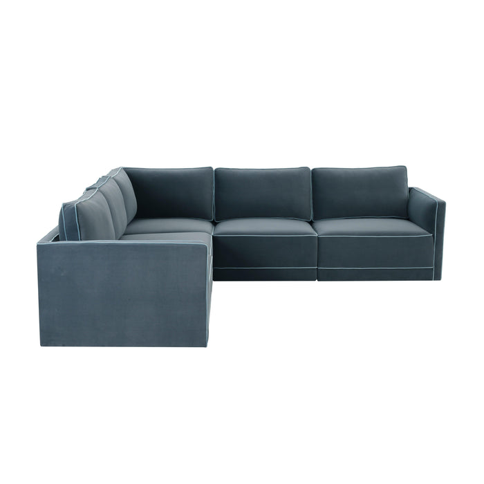 Willow - Modular L Sectional - Misty Blue