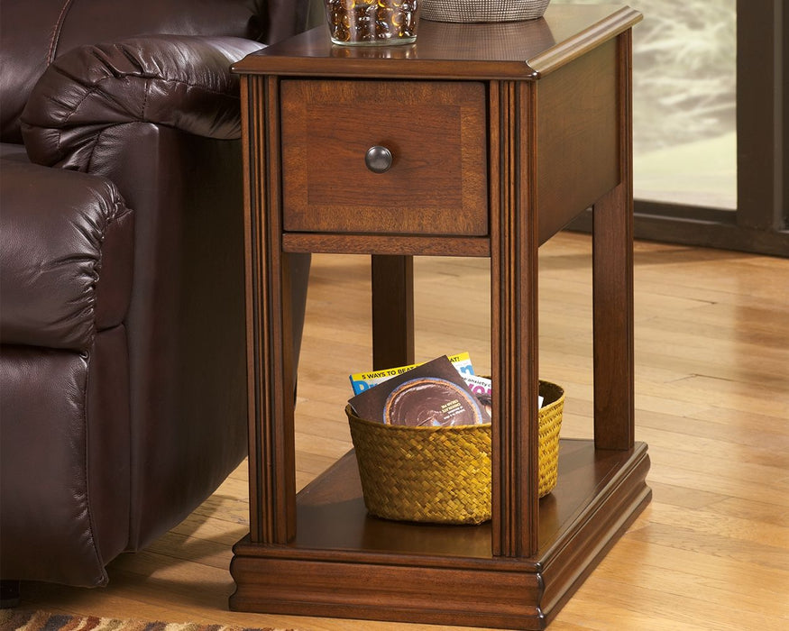 Breegin - Brown - Chair Side End Table - Removable Tray