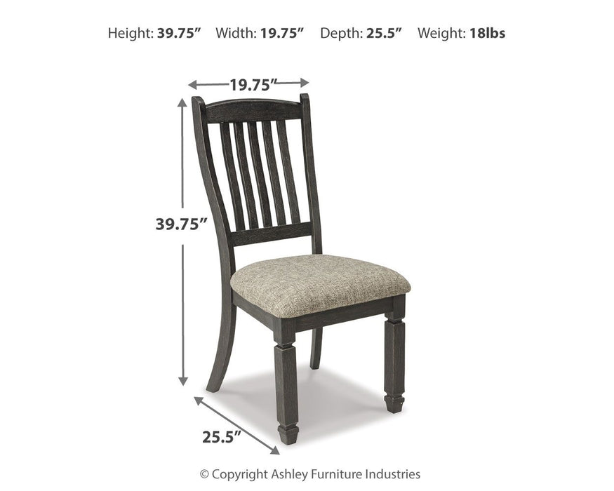 Tyler Creek - Black/Grayish Brown - Dining UPH Side Chair