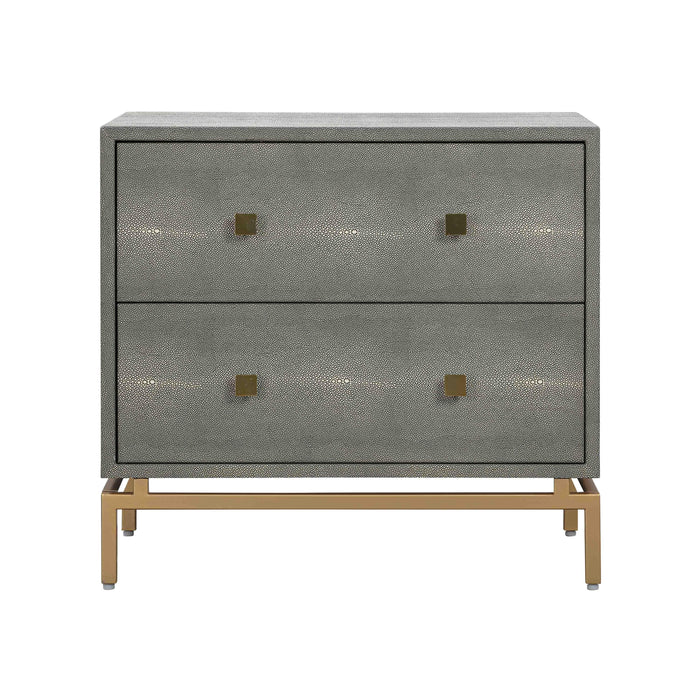 Pesce - Shagreen Nightstand - Gray