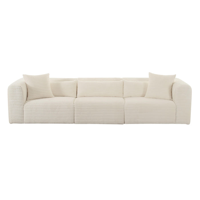 Tarra - Fluffy Oversized Corduroy Modular Sofa