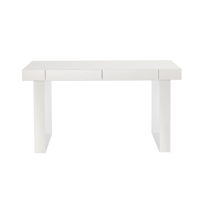 Clara - Lacquer Desk - Glossy White