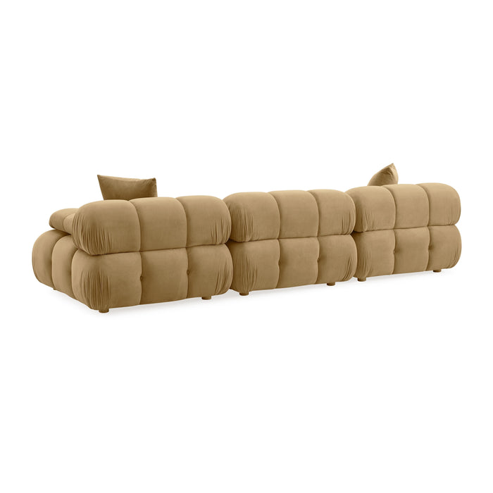 Calliope - Performance Velvet Modular Sofa - Cafe Au Lait