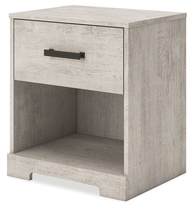 Shawburn - Whitewash - One Drawer Night Stand