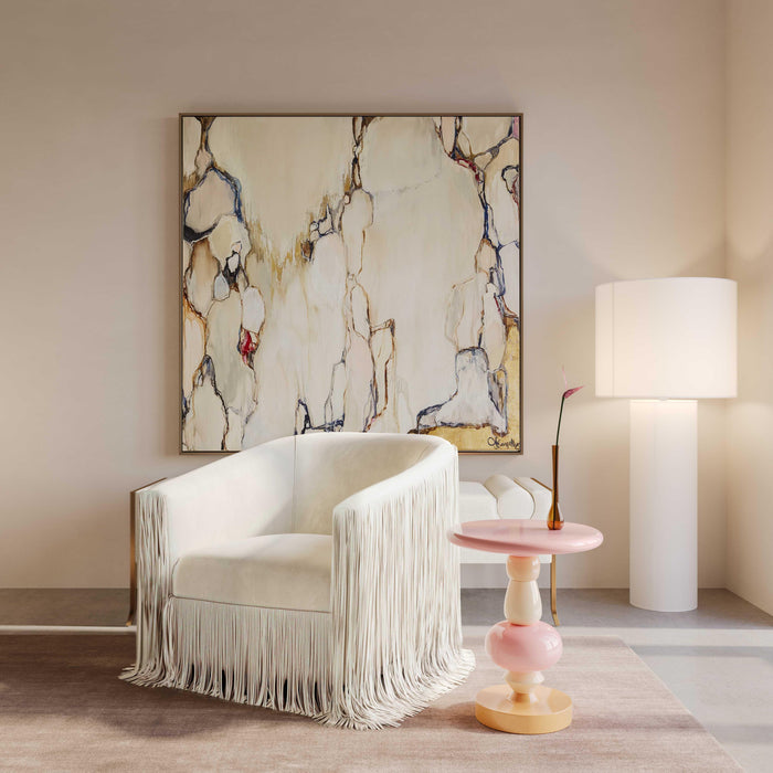 Cleopatra - Linen Floor Lamp - Cream