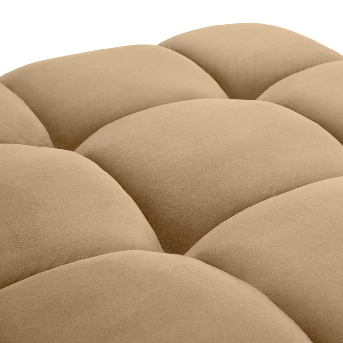 Calliope - Performance Velvet Modular Ottoman - Cafe Au Lait