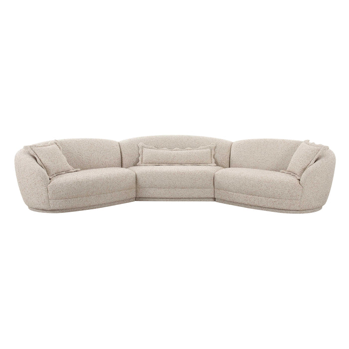 Marion - Textured Boucle Large Sectional - Two-Tone