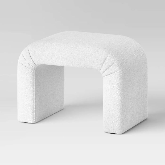 Cicely Waterfall Ottoman Cream Boucle