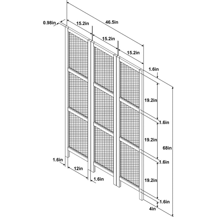 Lomita Rattan Room Divider Natural