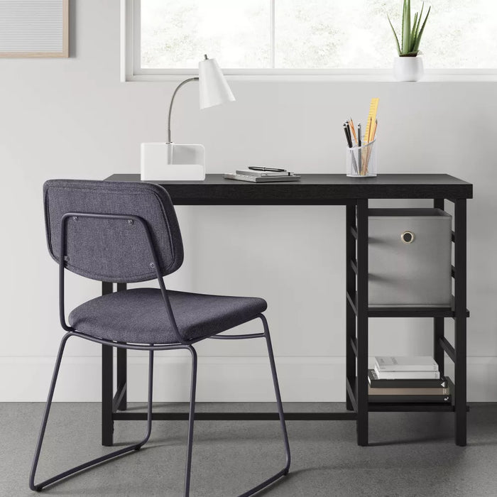 Adjustable Storage Desk Black