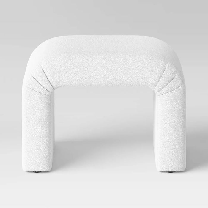 Cicely Waterfall Ottoman Cream Boucle