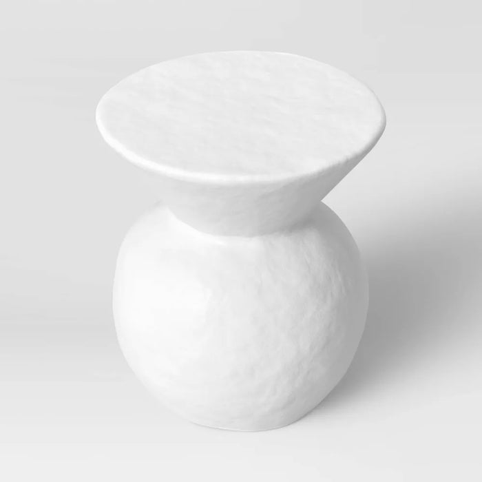 Severna Ceramic Accent Table White