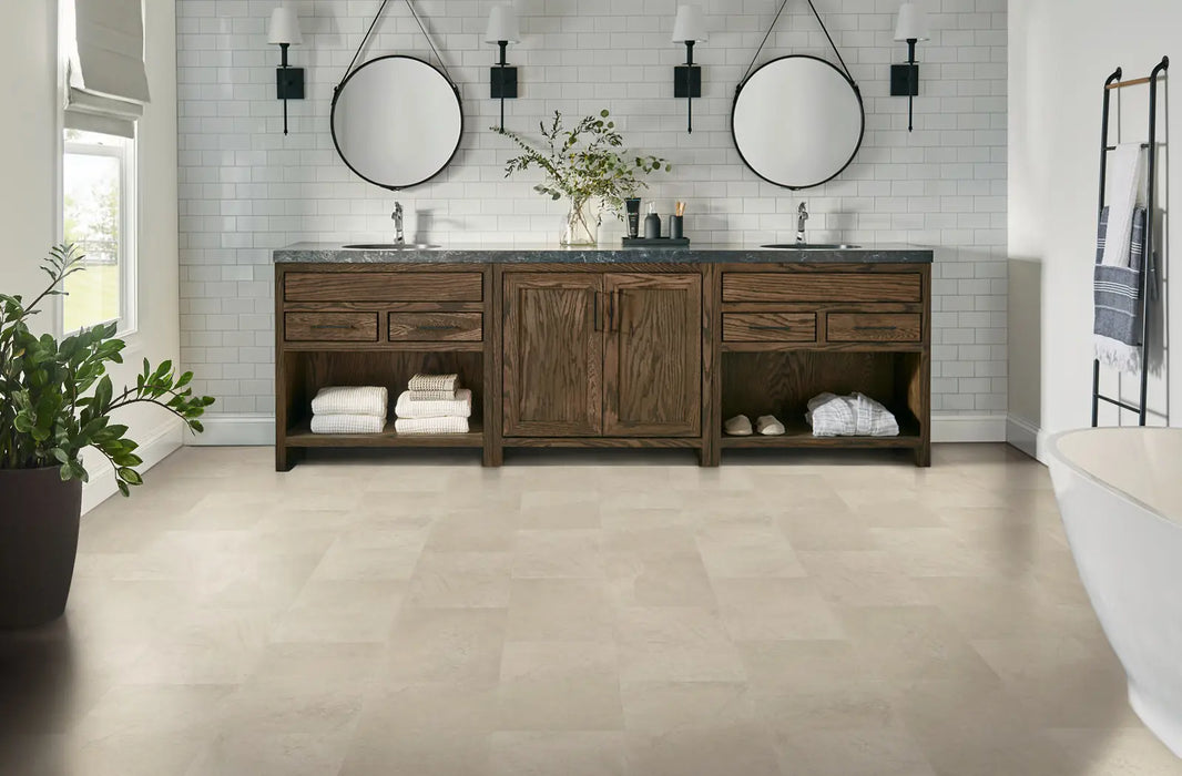 Mannington - Adura Flex - Meridian - Stucco - Vinyl Floor Tiles (Rectangle)