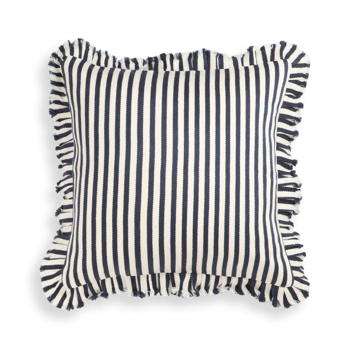 Alessia - Striped Ruffle 20" Square Accent Pillow