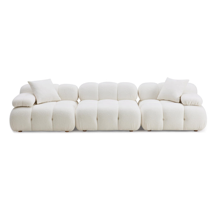 Calliope - Vegan Shearling Modular Sofa - Cream