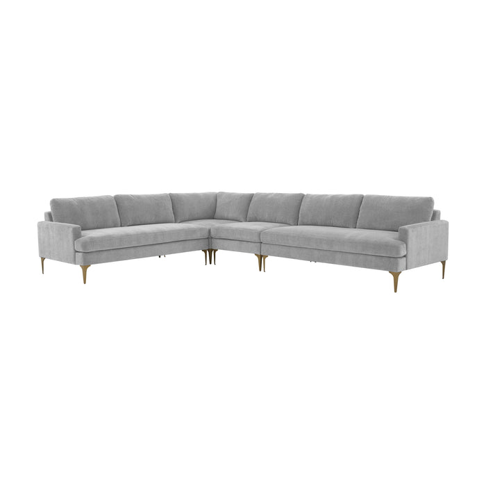 Serena - Velvet Large L-Sectional