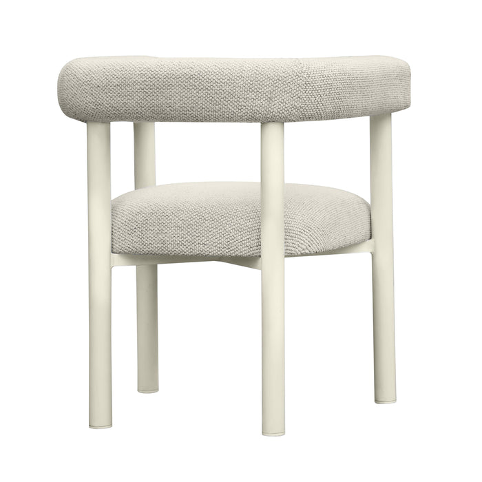 Jackie - Outdoor Textured Dining Chair - Cream