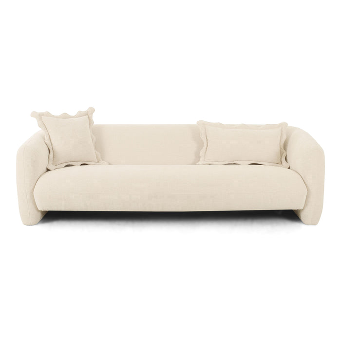 Lou - Textured Fabric Sofa - Sandstone