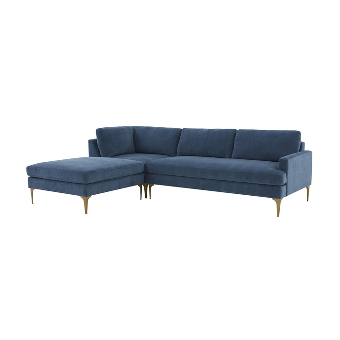 Serena - Velvet Chaise Sectional