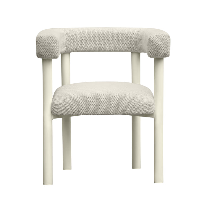 Jackie - Outdoor Textured Dining Chair - Cream