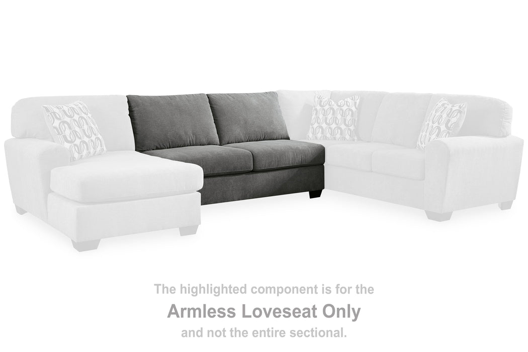 Birkdale Court - Gray - Armless Loveseat