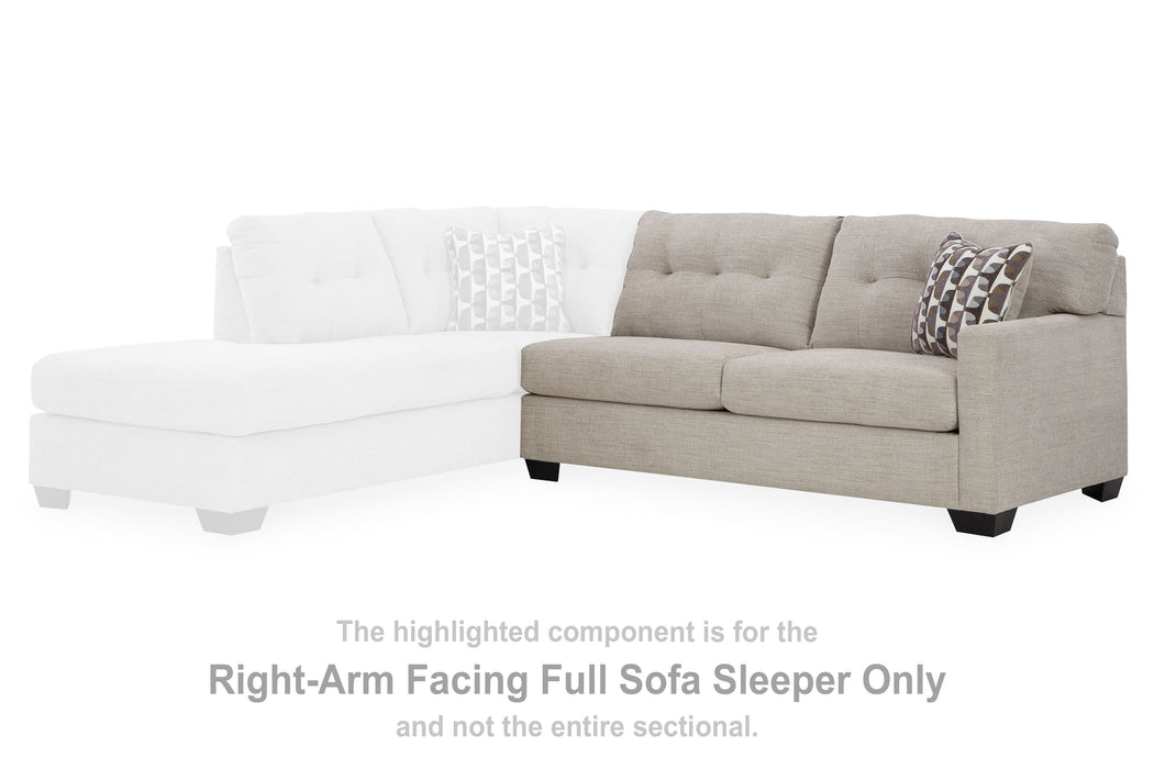 Mahoney - Pebble - Raf Full Sofa Sleeper