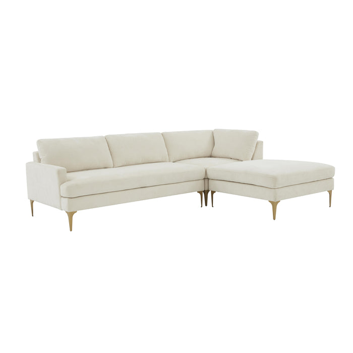 Serena - Velvet Chaise Sectional