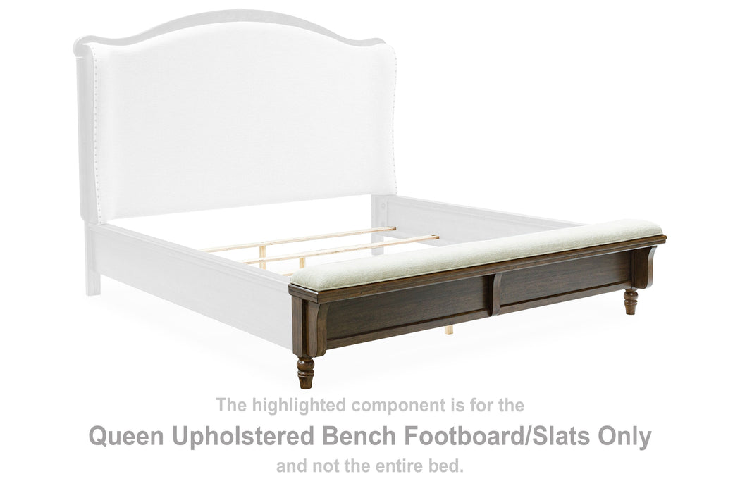 Sturlayne - Brown - Queen Upholstered Bench Footboard/Slats