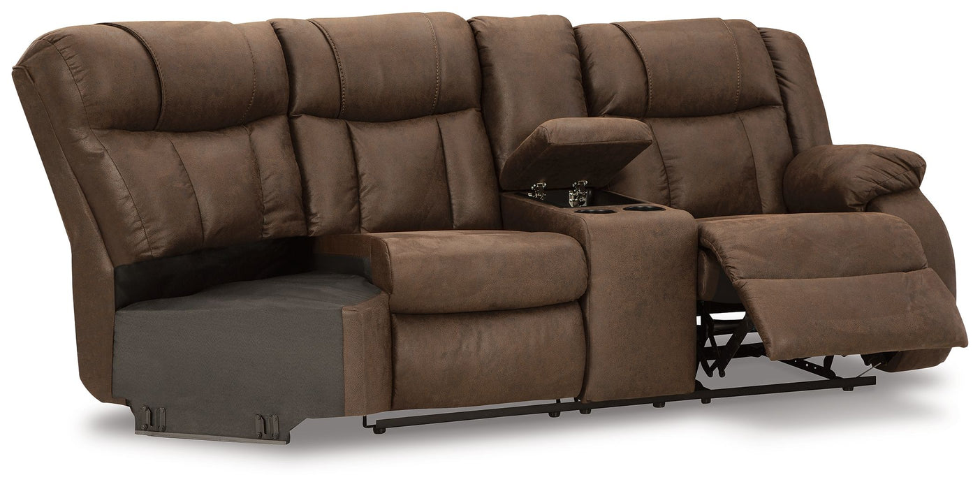 Trail Boys - Walnut - Raf Reclining Loveseat With Console