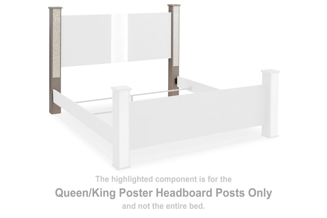 Surancha - Gray - Queen/King Poster Hdbd Posts