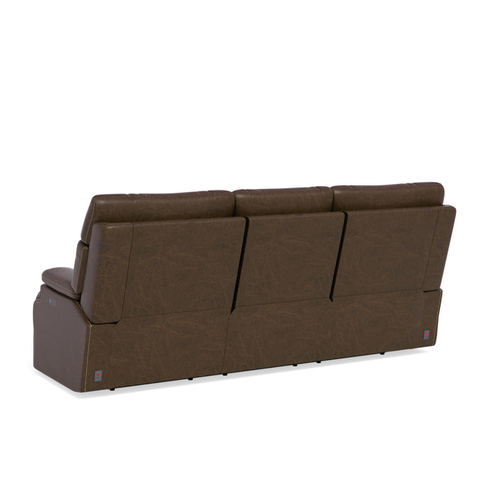 Clive - Power Reclining Sofa with Power Headrests & Lumbar - Dark Brown Cleveland Home Outlet (OH) - Furniture Store in Middleburg Heights Serving Cleveland, Strongsville, and Online